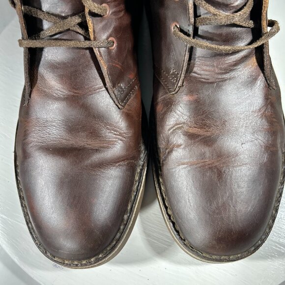 Clarks Mens Size 9 M Chukka Leather Boots Brown Desert Ankle Shoes Western Walk - Picture 3 of 11